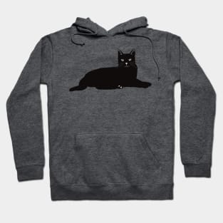 The Black cat is chilling and watching you. Hoodie